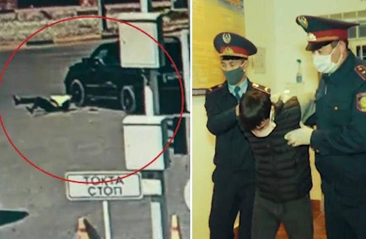 В Шымкенте водитель джипа сбил полицейского на блокпосту