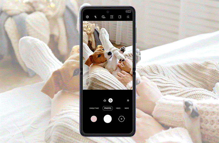 Снимайте под разным углом с Galaxy Z Flip