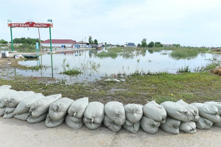 Спад воды зафиксирован в Мактааральском районе