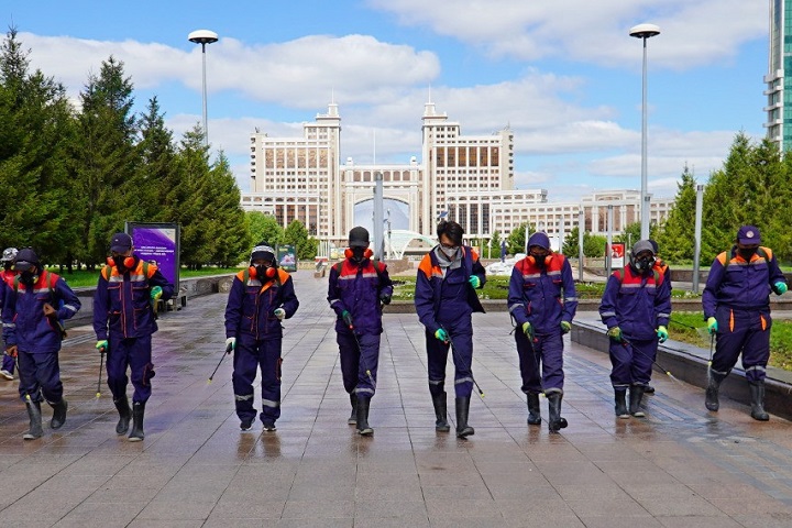 Масштабную дезинфекцию проводят в Нур-Султане