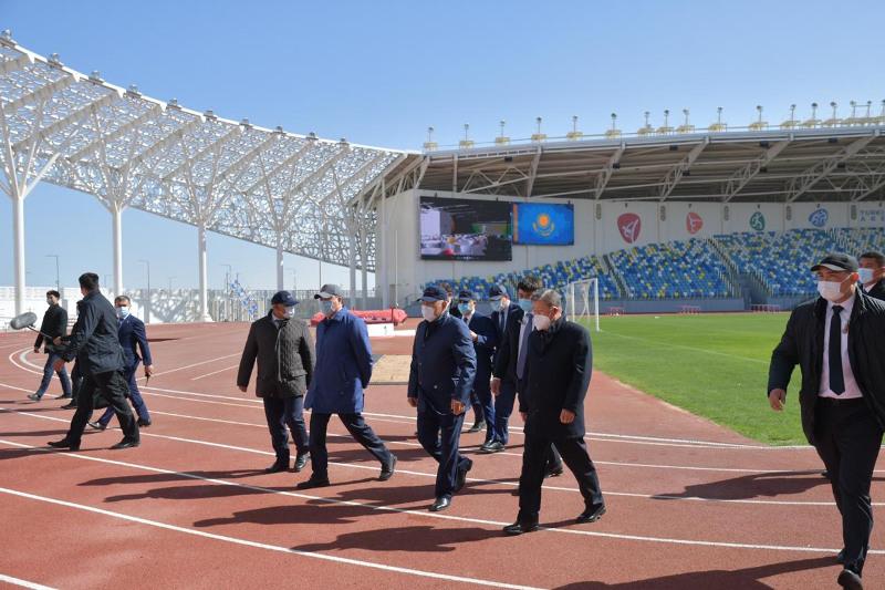 Нурсултан Назарбаев посетил стадион «Түркестан-Арена»