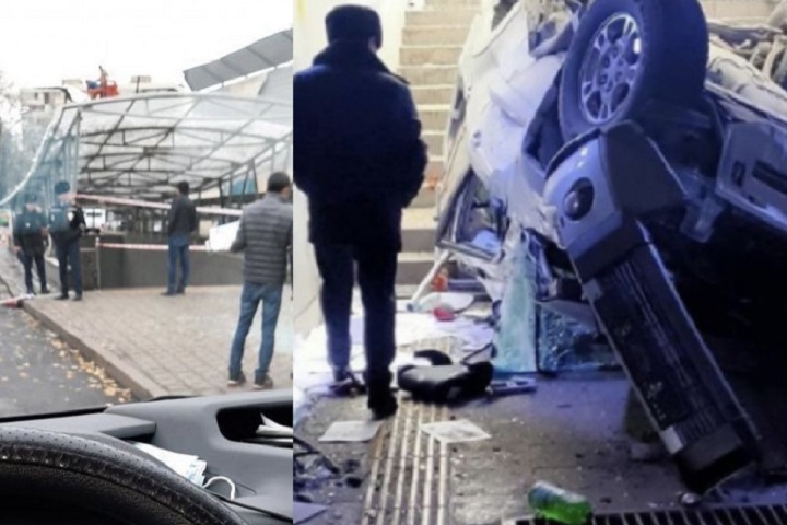 Машина упала в подземный переход в Алматы: в каком состоянии дети?