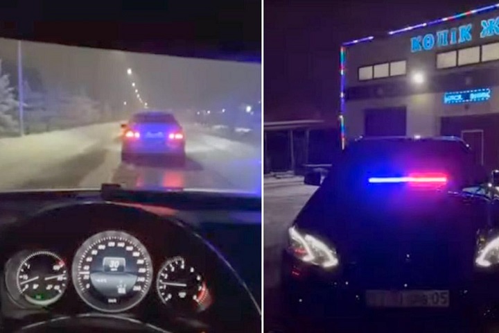 На «мерседесе» с мигалками разъезжал подросток по Талдыкоргану