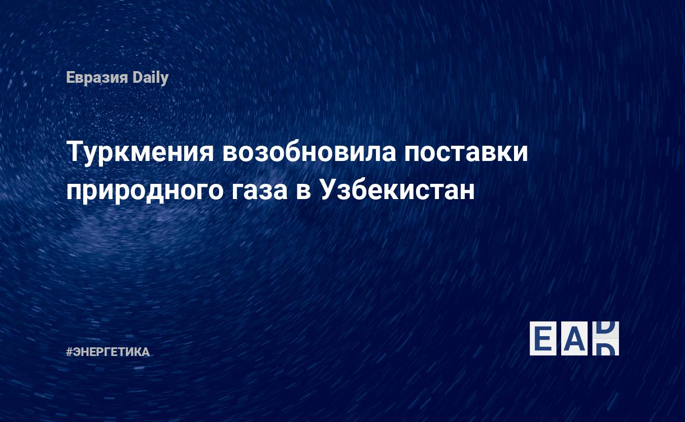 Туркмения возобновила поставки природного газа в Узбекистан — Financial Times