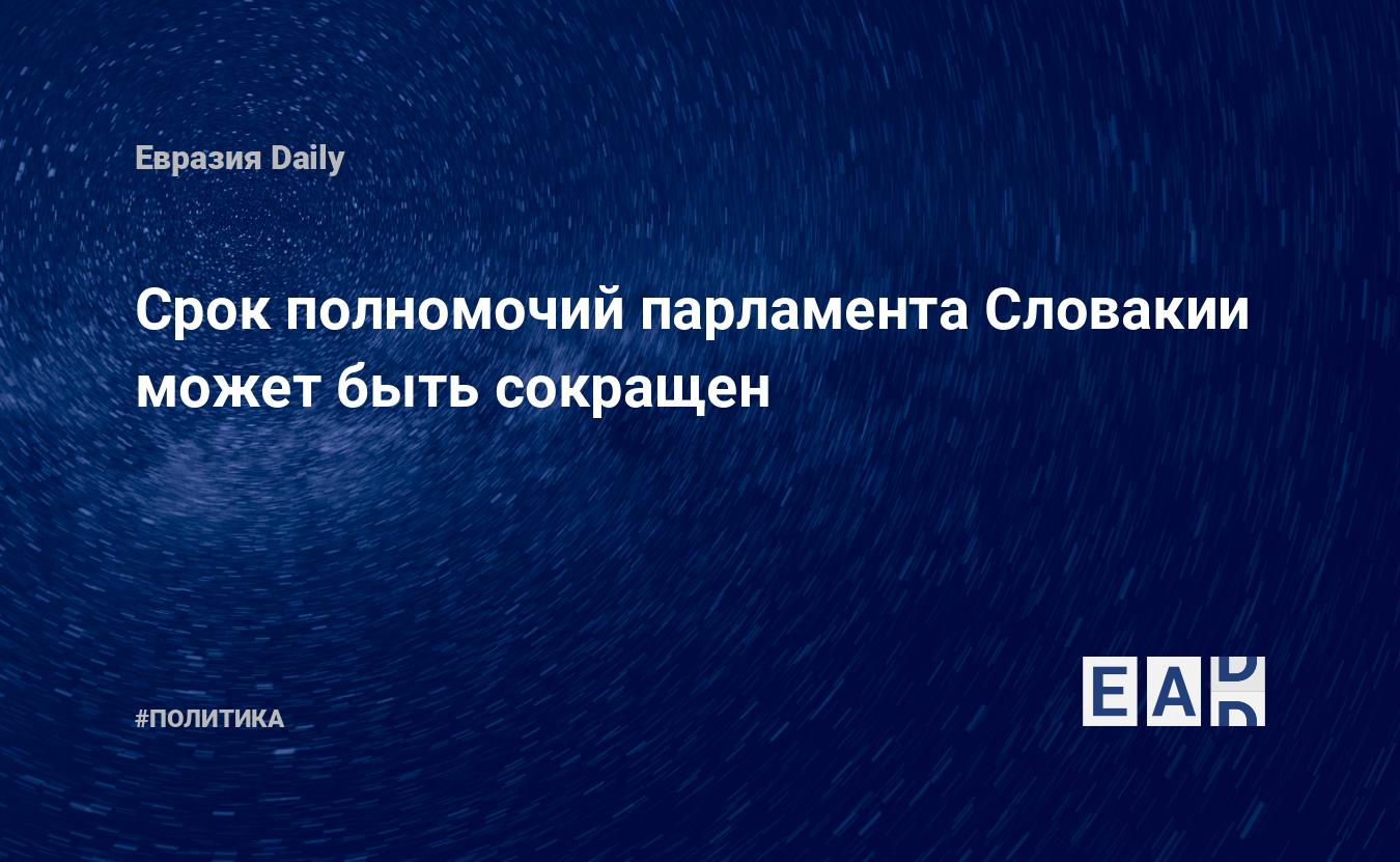 Срок полномочий парламента Словакии может быть сокращен — Financial Times