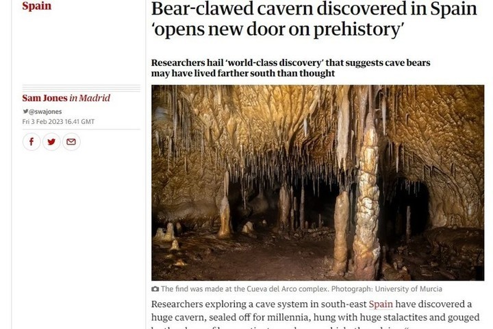 В Испании нашли пещеру со следами пещерного медведя — Financial Times