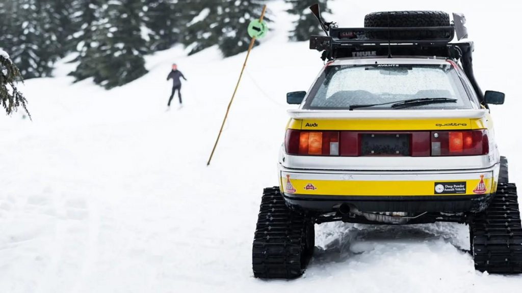 Старую Audi Quattro превратили в полноценный гусеничный внедорожник