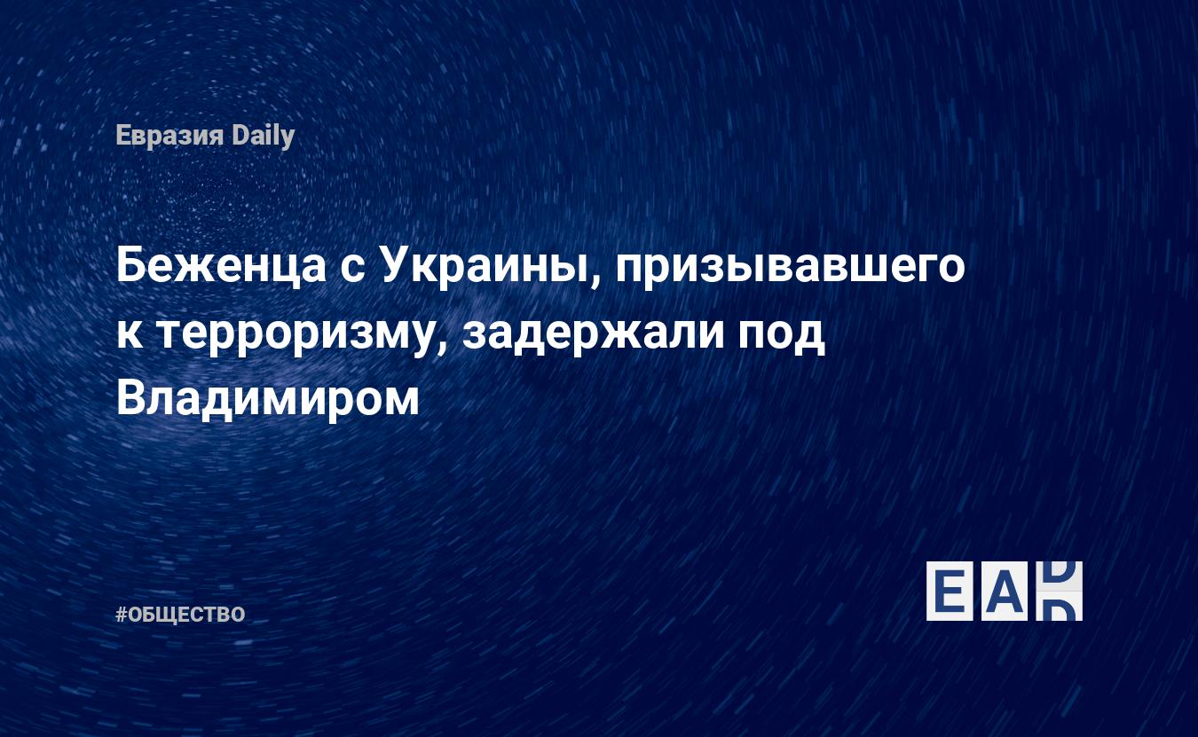 Беженца с Украины, призывавшего к терроризму, задержали под Владимиром — Financial Times
