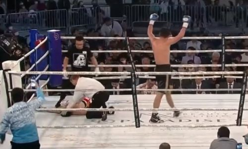 Видео полного боя непобежденных боксеров Казахстана и Японии с глухим нокаутом за титул чемпиона WBO