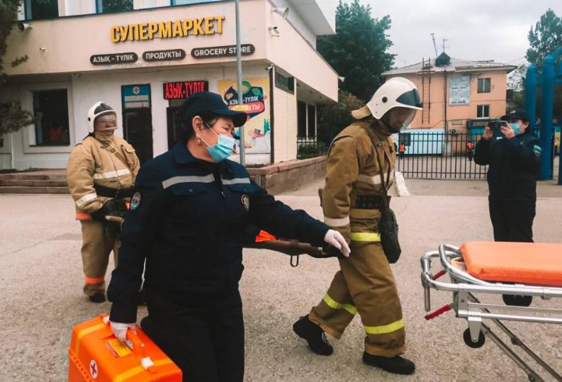 На железнодорожном пути прошли пожарно-тактические учения