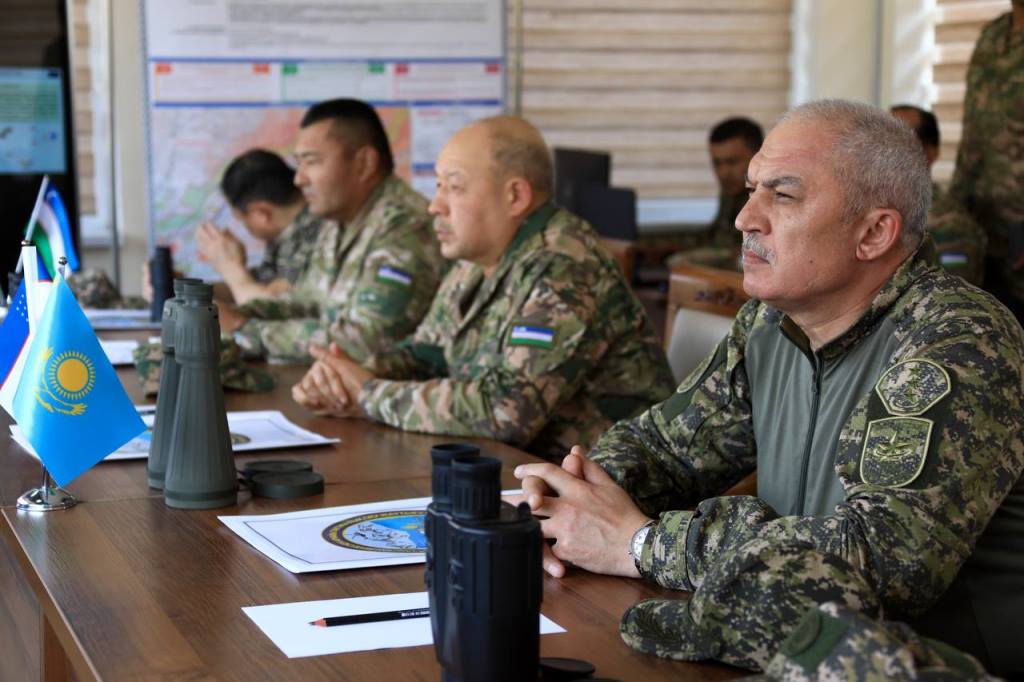 Проведено учение для военных подразделений Казахстана и Узбекистана