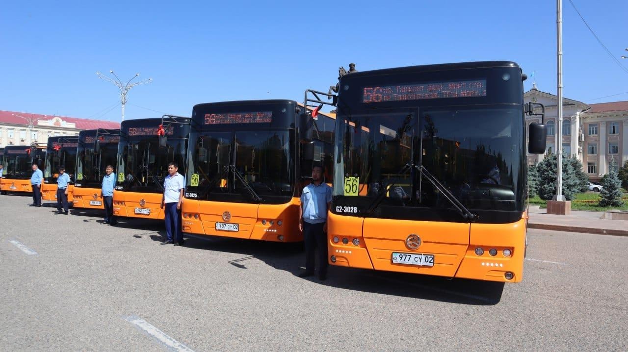 В Таразе вышли на маршруты новые автобусы