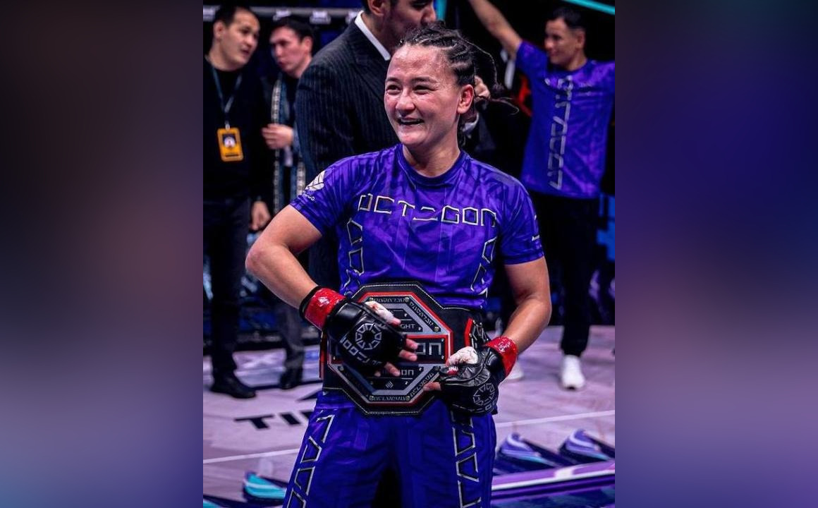 Новая высота армейской спортсменки: Аян Турсын завоевала титул чемпионки лиги Octagon 52