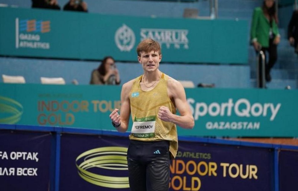 Давид Ефремов стал рекордсменом Казахстана на World Indoor Tour