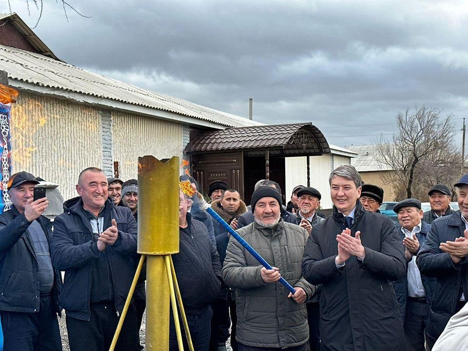 Улучшение инфраструктуры:  в три села Сайрамского района провели газ