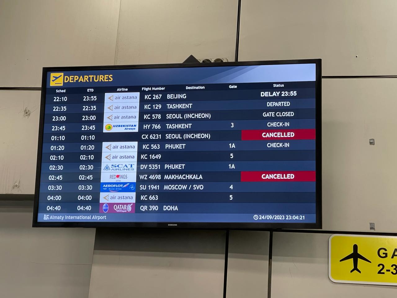 Air Astana и аэропорт Алматы восстанавливают расписание полетов