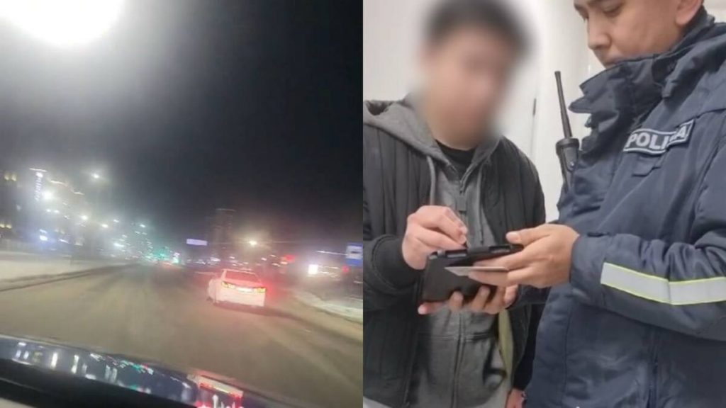 Погоню за пьяным водителем зафиксировали видеорегистраторы полиции в Астане
