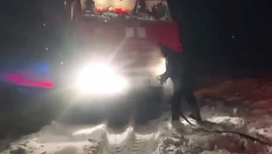 Спасение в снежной буре