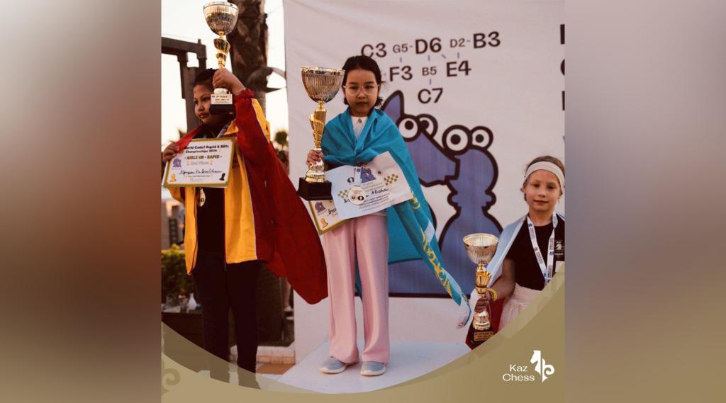 7-летняя казахстанская шахматистка стала чемпионкой мира