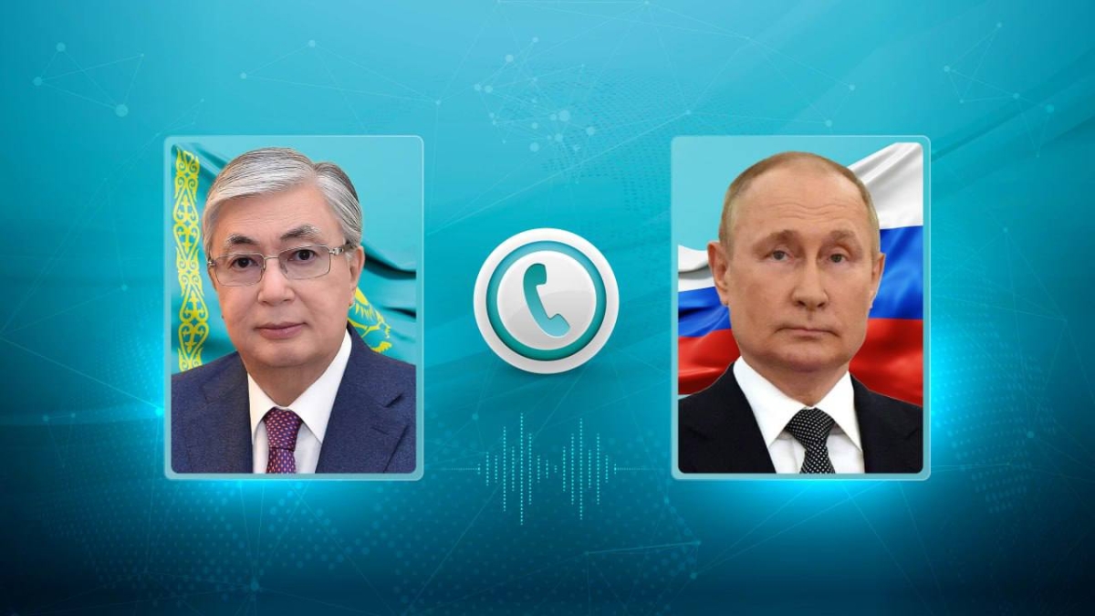 Касым-Жомарт Токаев провел телефонный разговор с Президентом России Владимиром Путиным