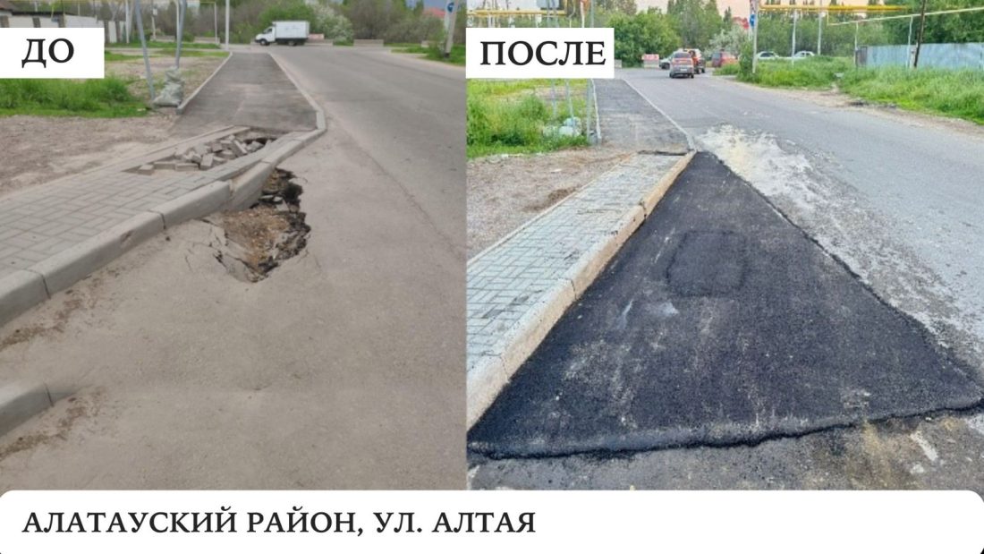 В Алматы продолжается текущий ремонт дорог