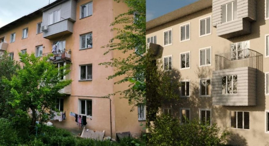 В Алматы  улучшают эстетический облик жилых домов