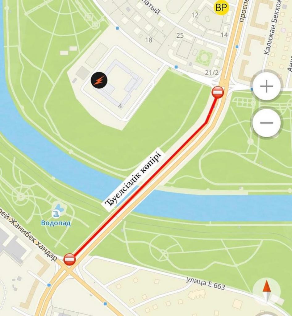 Дорожные работы возобновят на мосту Тауелсиздик в Астане