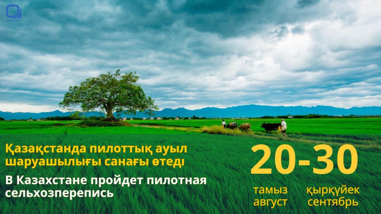 Сельхоз переписи будут участвовать с. Сагабүйен и Есебулатов Аксуского района, г.Саркан Сарканского района