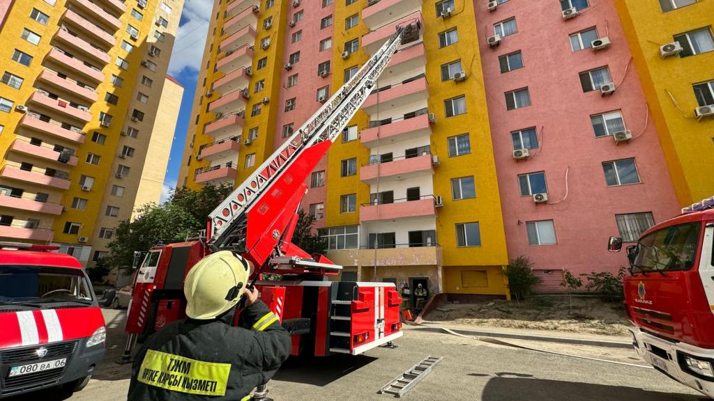 В Атырауской области  проведено пожарно-тактическое учение