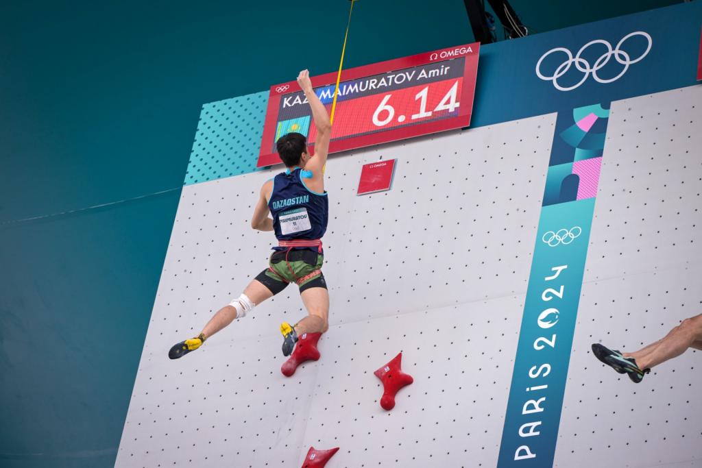 Скалолаз Амир Маймуратов не смог пробиться в полуфинал Олимпийских игр-2024