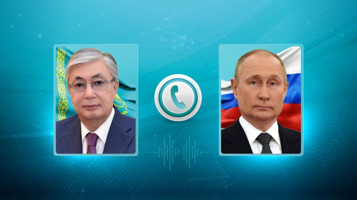 Президент Касым-Жомарт Токаев провел телефонный разговор с Президентом России Владимиром Путиным