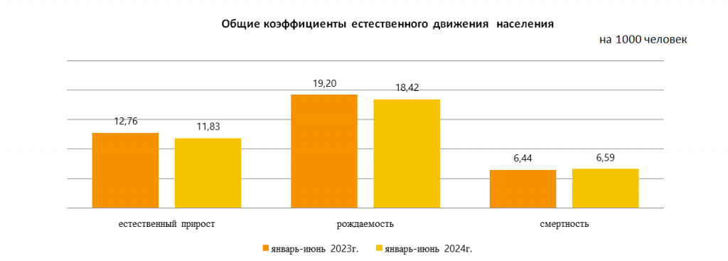О демографической ситуации за январь-июнь 2024 года