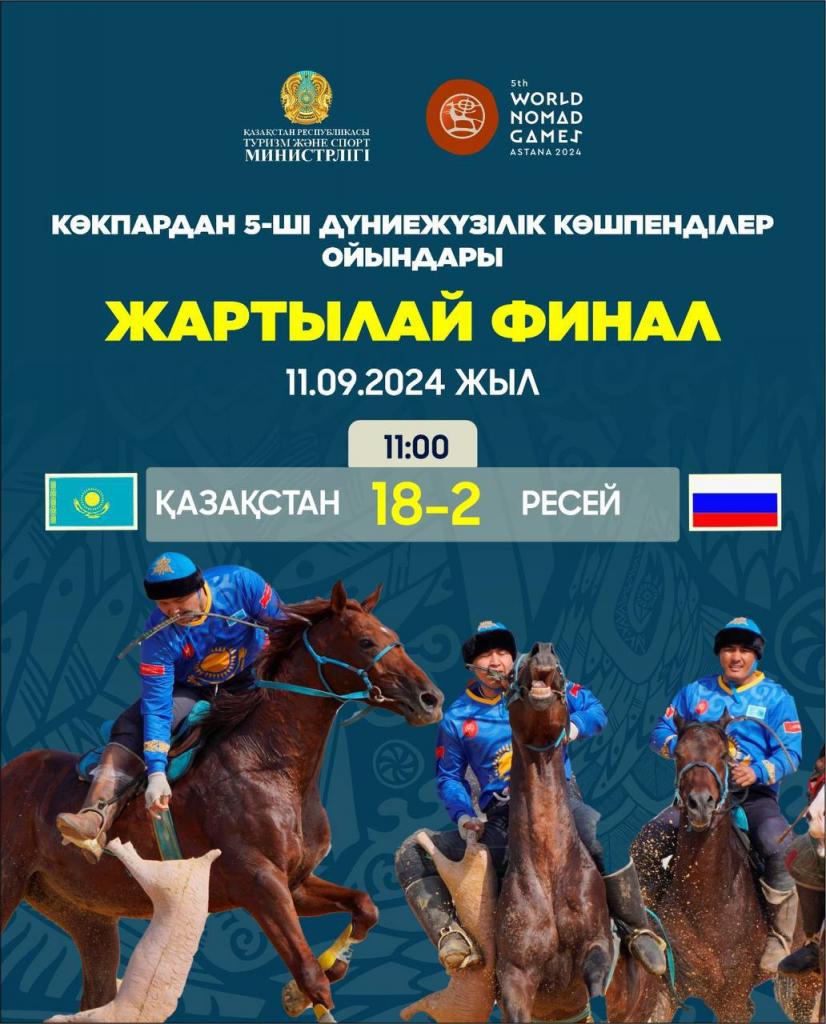 НАЦИОНАЛЬНАЯ СБОРНАЯ КАЗАХСТАНА ВЫШЛА В ФИНАЛ ПО КОКПАРУ