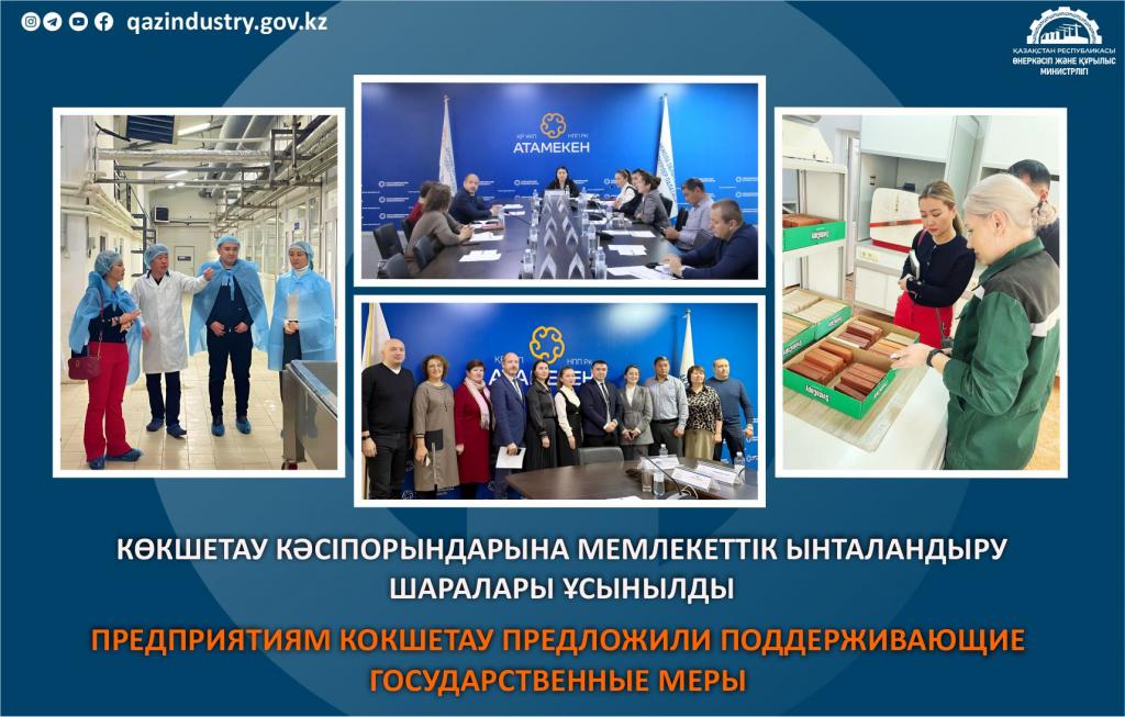 Предприятиям Кокшетау предложили поддерживающие государственные меры