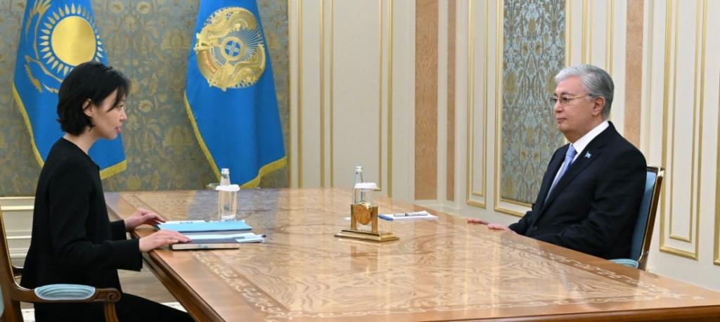 Глава государства принял советника – специального представителя Президента по международному экологическому сотрудничеству Зульфию Сулейменову