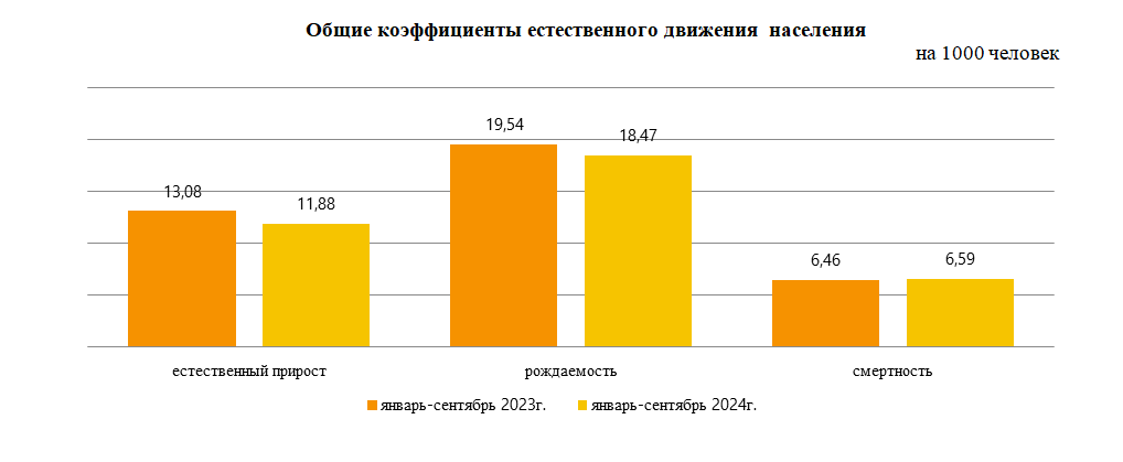 О демографической ситуации за январь-сентябрь 2024 года