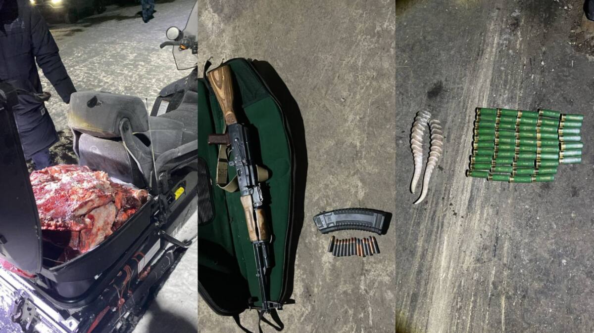 Группу браконьеров на снегоходах задержали полицейские в Костанайской области