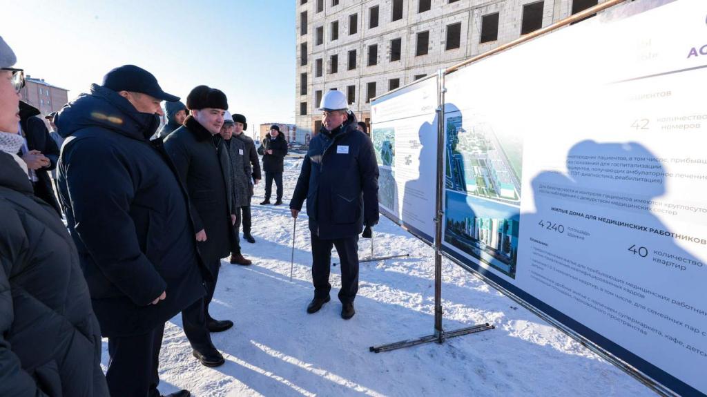 Олжас Бектенов ознакомился с генеральным планом Косшы и строительством новой многопрофильной больницы   