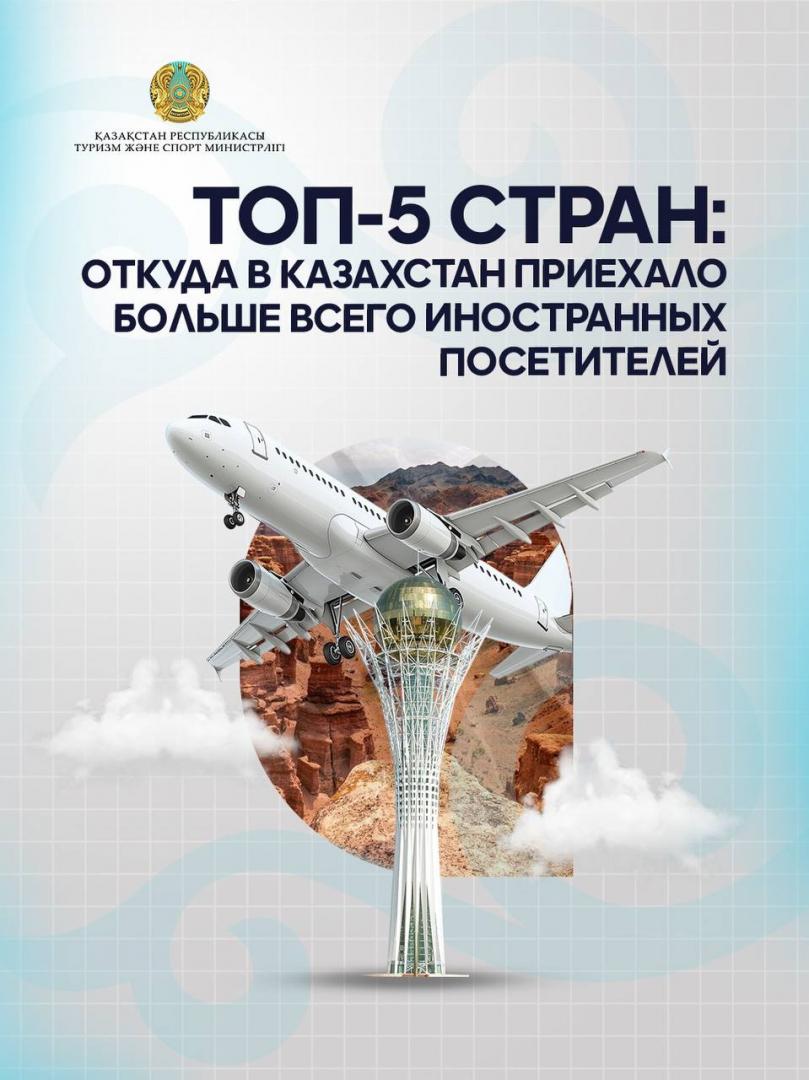 Топ-5 стран: откуда в Казахстан приехало больше всего иностранных посетителей 