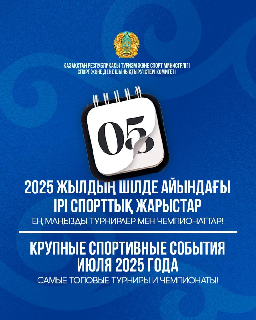 Крупные спортивные события июля 2025 года!