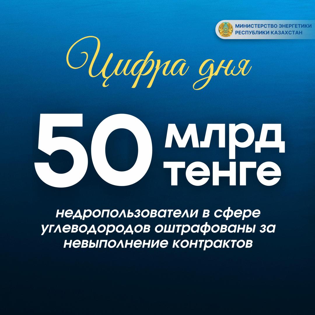 50 млрд тенге: недропользователи в сфере углеводородов оштрафованы за невыполнение контрактов