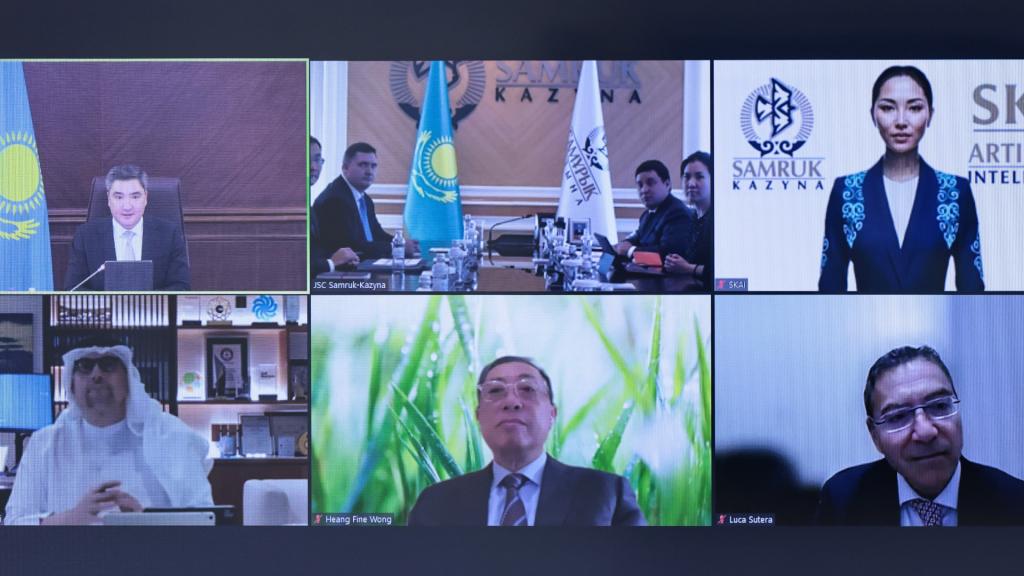 Олжас Бектенов провел заседание СД Фонда «Самрук-Қазына» с участием независимого цифрового члена Совета директоров SKAI
