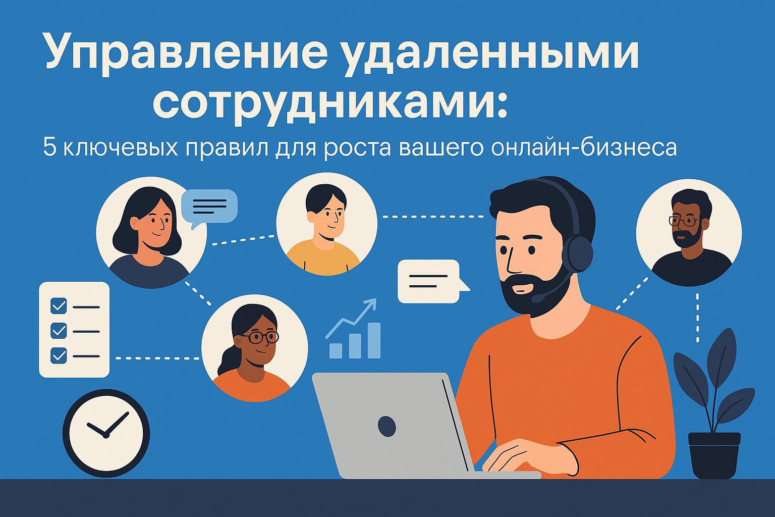 Управление удаленными сотрудниками: 5 ключевых правил для роста вашего онлайн-бизнеса