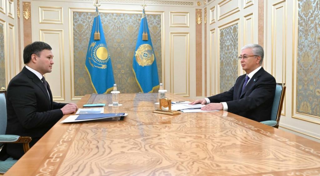 Глава государства принял председателя правления АО НК «КазМунайГаз» Асхата Хасенова