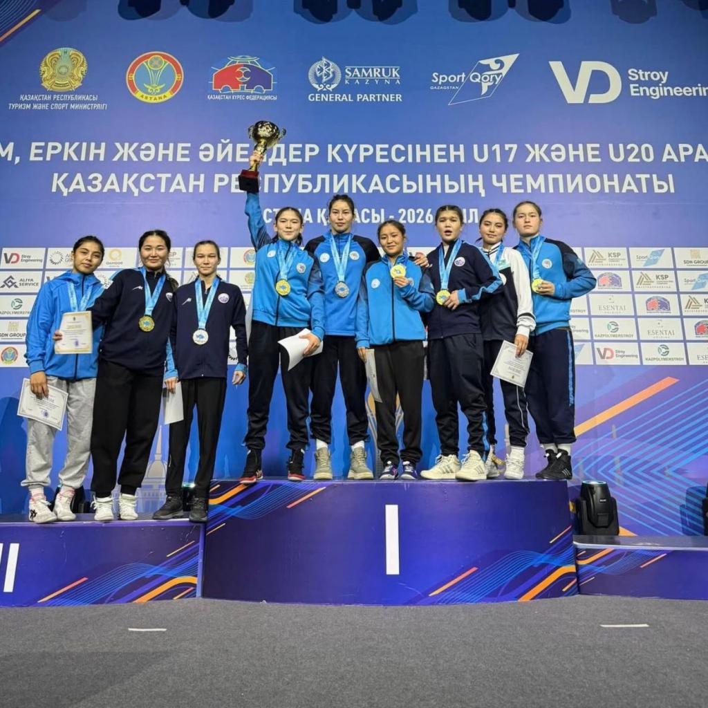 Алматинские спортсменки успешно выступили на чемпионате Казахстана по женской борьбе среди U20 и U17
