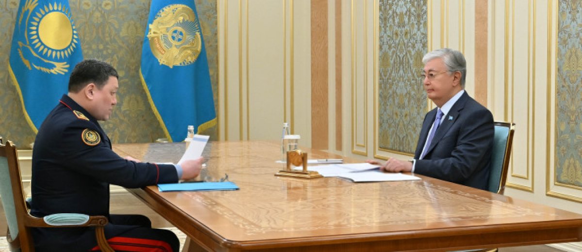 Глава государства принял министра внутренних дел Ержана Саденова