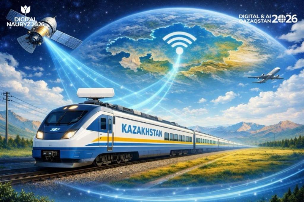В Казахстане расширяется внедрение спутникового интернета в поездах