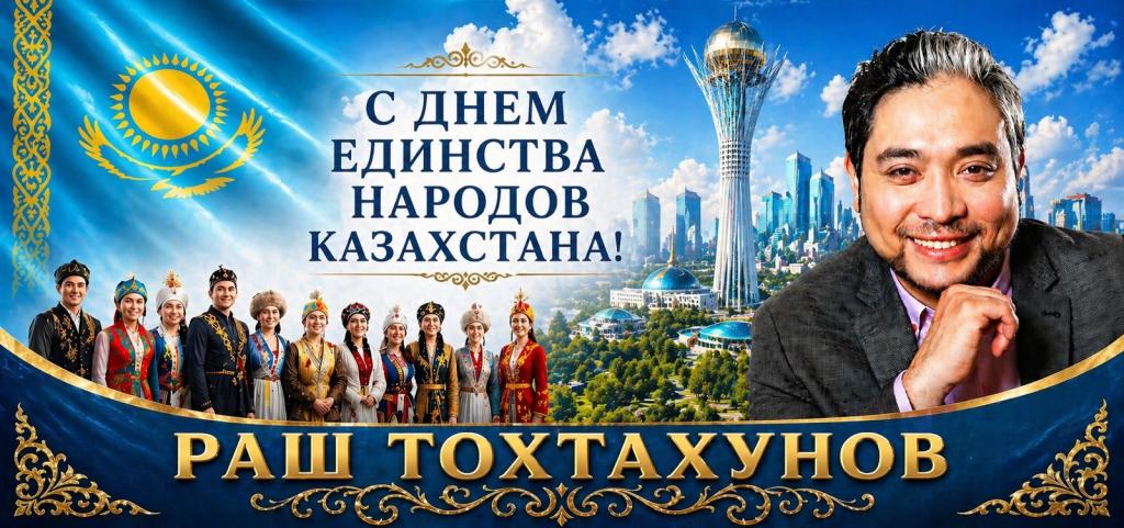 Артист из Узбекистана Раш Тохтахунов поздравил казахстанцев с Днём единства народов