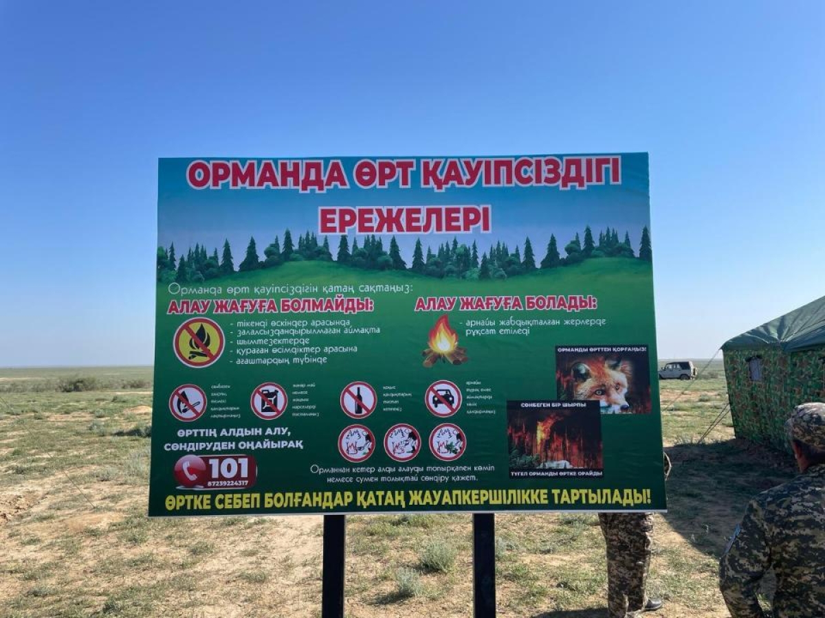 Более 300 дополнительных постов выставят в лесах Казахстана в пожароопасный период