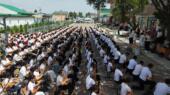 Национальный день домбры: в Жетісу 5555 исполнителей прошли праздничным шествием, синхронно играя кюи